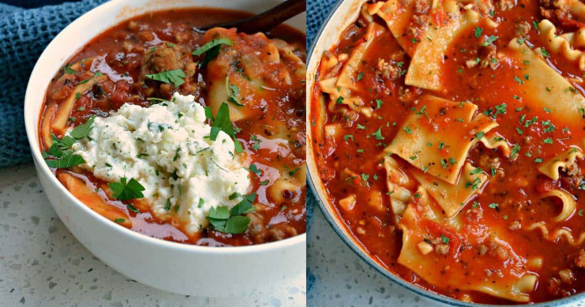 Lasagna lovers unite! This easy Lasagna Soup brings all the wonderful flavors of a delectable layered Italian lasagna together in a simple and quick-to-make soup.