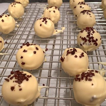 Homemade eggnog truffles - ready to eat