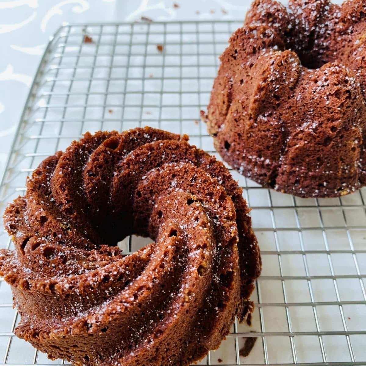 A seven ingredient, easy to make, moist, and rich double chocolate bundt cake, that will please every chocolate lover!