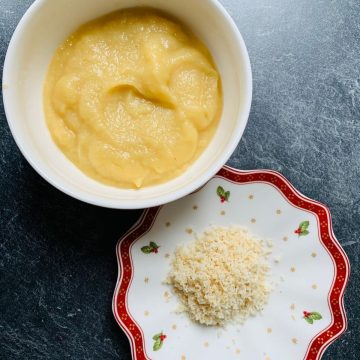 Homemade apple horseradish sauce is the perfect combination of spiciness and sweetness. Both flavors are well-balanced and do not overpower the taste of the meat.