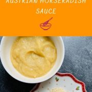 Homemade apple horseradish sauce is the perfect combination of spiciness and sweetness. Both flavors are well-balanced and do not overpower the taste of the meat.