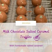 milk chocolate truffles filled with a delicious homemade salted caramel cream