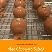 milk chocolate truffles filled with a delicious homemade salted caramel cream