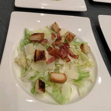 Caesar salad with homemade dressing