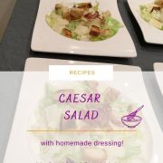 Caesar salad with homemade dressing