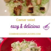 Caesar salad with homemade dressing