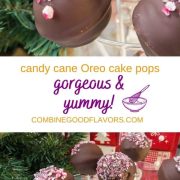 Beautiful and delicious Oreo candy cane cake pops