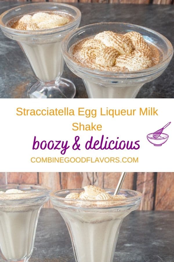 Stracciatella egg liqueur milkshake recipe - combinegoodflavors.com