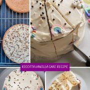 Scrumptious Ricotta Vanilla Cake ready to eat