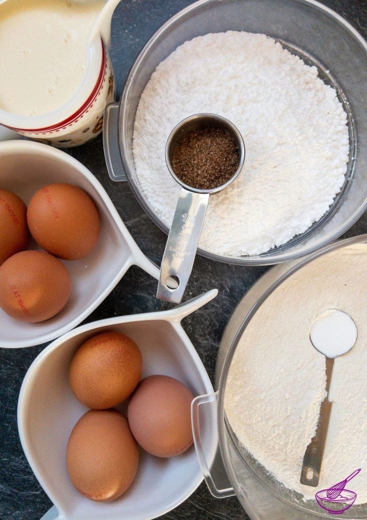 ingredients whipping cream cake