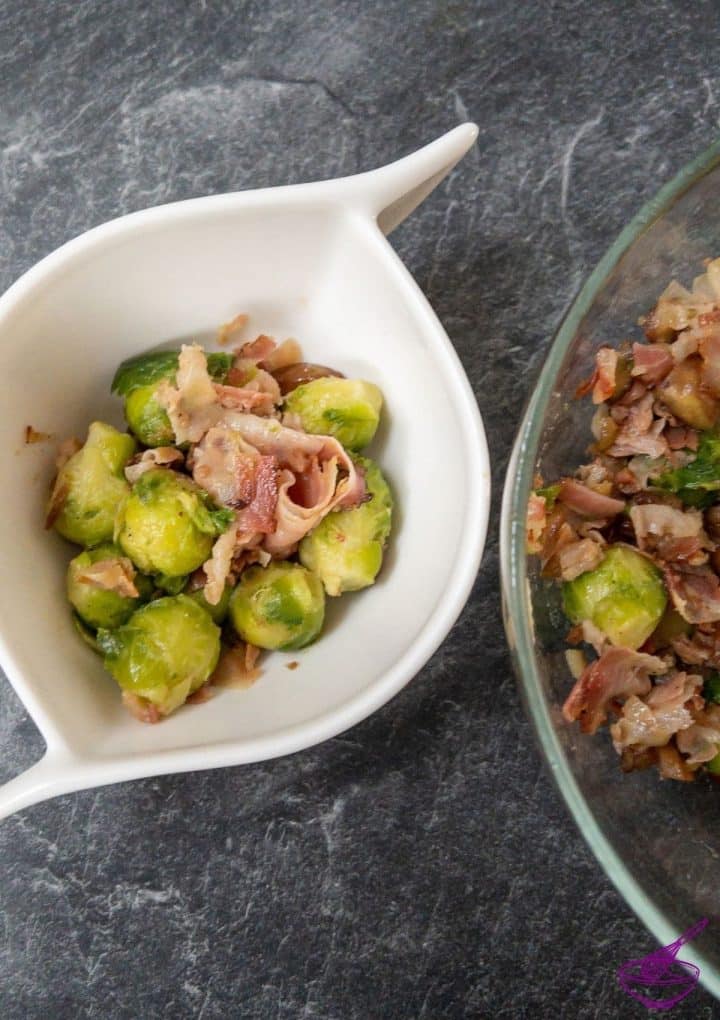 Brussels Sprouts with Chestnuts and Bacon {20 minutes}