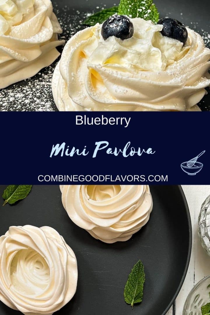 Mini Blueberry Pavlova - Combinegoodflavors.com