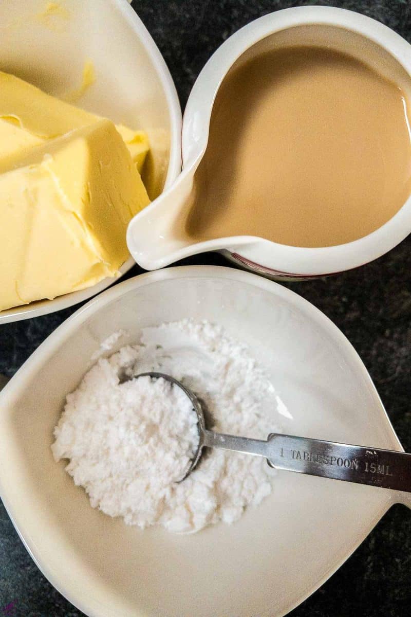 Ingredients for the Baileys Buttercream.