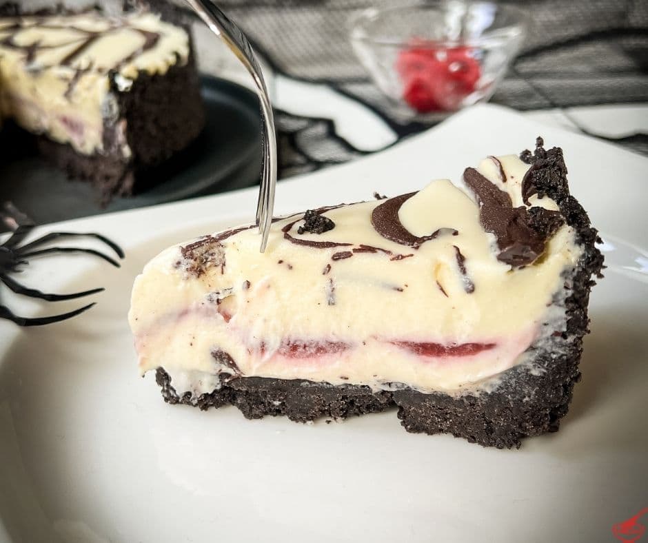 No bake spiderweb cheesecake