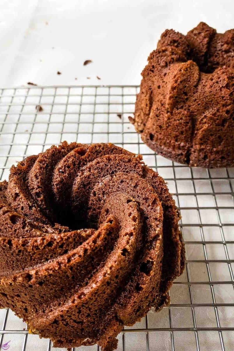 2 ready to eat chocolate bundt cakes