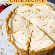 No Bake Eggnog Cheesecake ready to eat