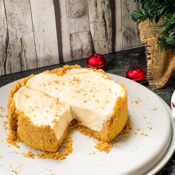 Ready to eat eggnog cheesecake - The subtle ginger flavor in the crust and the nutmeg notes in the filling make this cheesecake a true taste sensation.