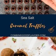 Ready to eat, salted caramel truffles with a liquid core. Rolled in Criollo cocoa powder.