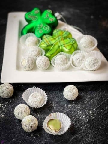 Matcha Green Tea Truffles ready to eat