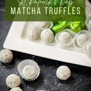 Matcha Green Tea Truffles ready to eat