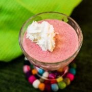 Ready to eat strawberry cream with a wonderful intense pink color and creamy texture. Divine!