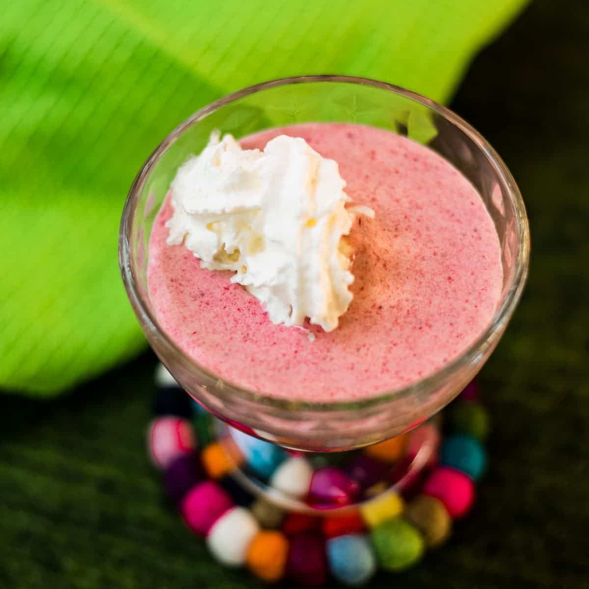 Ready to eat strawberry cream with a wonderful intense pink color and creamy texture. Divine!