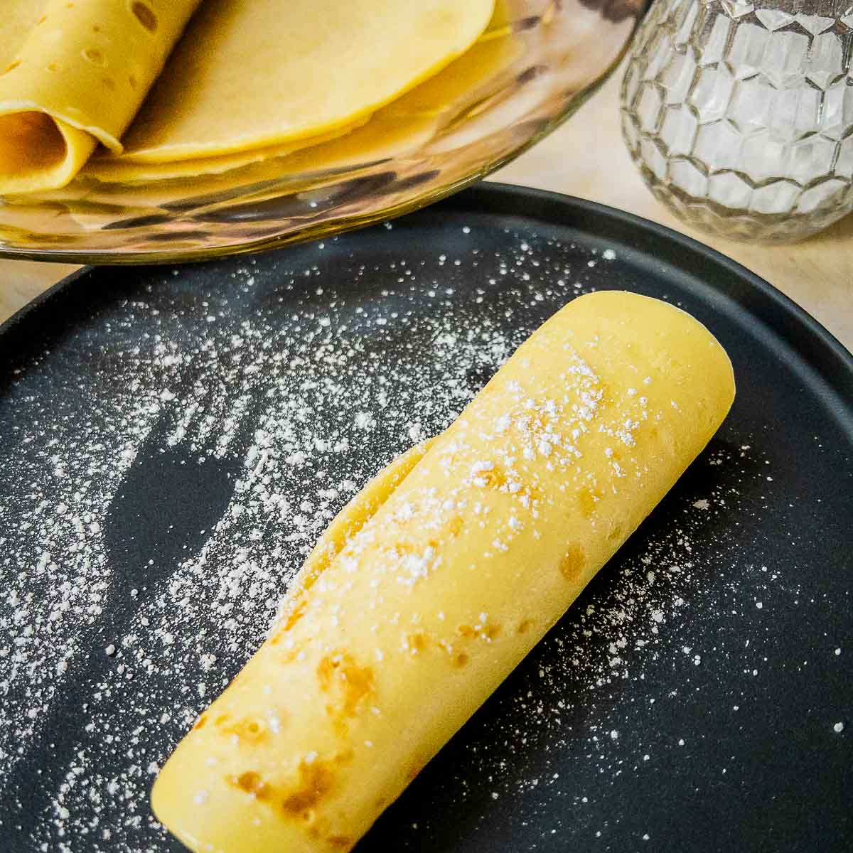 Thin Pancakes with Apricot Jam
