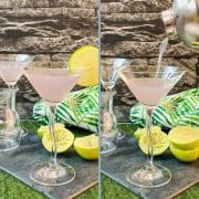 Gorgeous purple lavender daiquiri with lime.