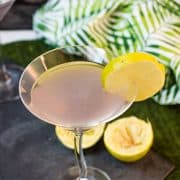 Gorgeous purple lavender daiquiri with lime.