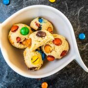 Ready to eat M&M Cookies.