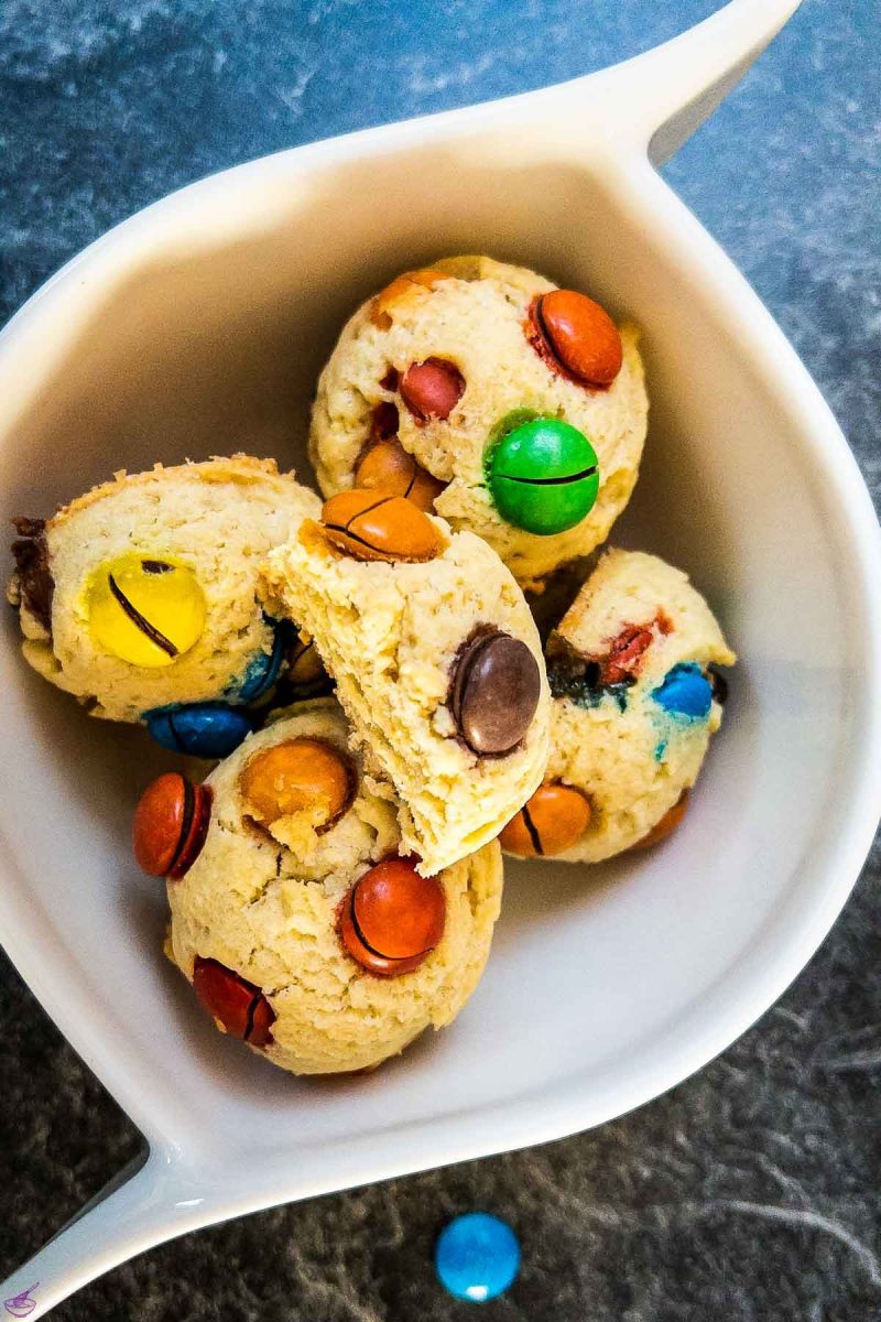 Ready to eat M&M Cookies.