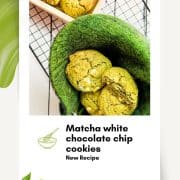 Elevate your cookie game with these delicious and unique Matcha white chocolate chip cookies. Made with homemade Matcha butter! Get ready for a flavor explosion in every bite!