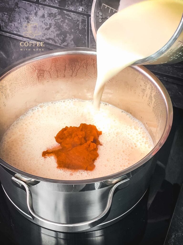 Add the heavy cream.