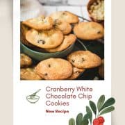 Delicious cookies, packed with dried cranberries and white chocolate chips.