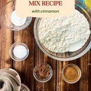 Ingredients for homemade cake mix.