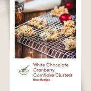 Gorgeous white chocolate cranberry cornflake clusters. Perfekt as a gift or to keep them for nibbling.