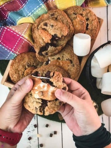 It's wonderful how the marshmallow pulls apart when you pull the cookie apart with your hands.