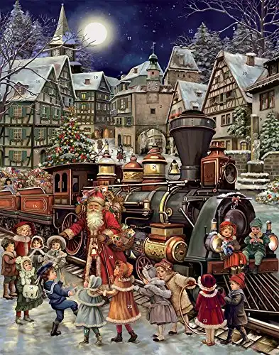 Santa's Rail Stop Advent Calendar (Countdown to Christmas)