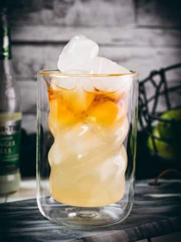 Gorgeous dark and stormy drink - a delicious, layered beauty!