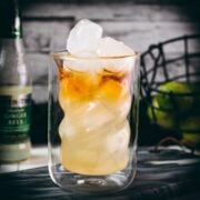Gorgeous dark and stormy drink - a delicious, layered beauty!