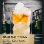 Gorgeous dark and stormy drink - a delicious, layered beauty!