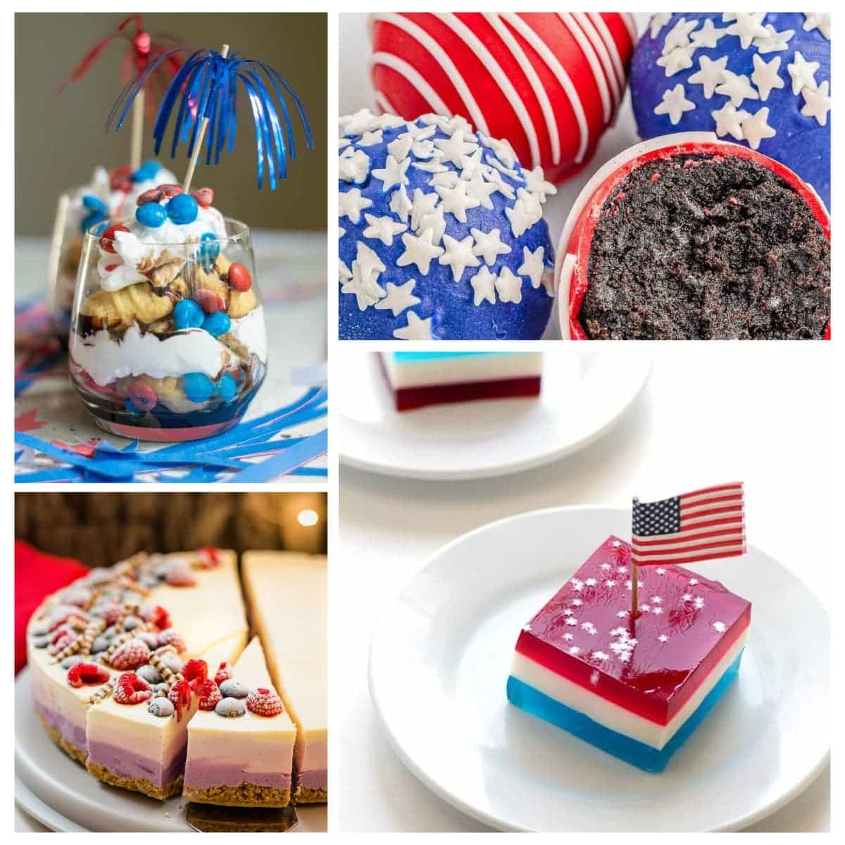 4th of july no bake cheesecake