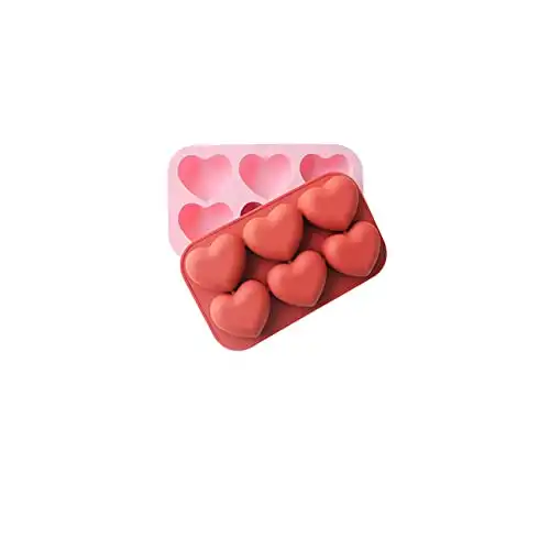 2pcs Chocolate molds silicone heart shape small heart shaped silicon moulds 1.77inch Heart Ice Cubes Trays Candy Molds