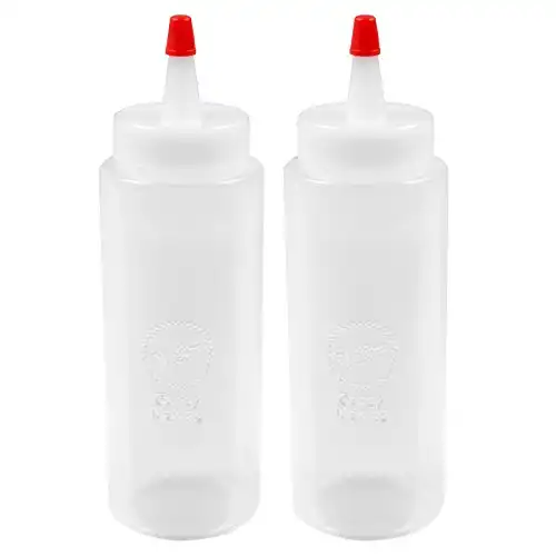 Wilton Mini Squeeze Bottles - These Small Squeeze Bottles Are Ideal for Portioning Out Sauces and Condiments, 6 oz., 2-Piece, Plastic