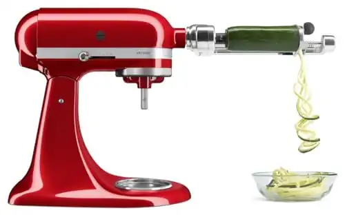 KitchenAid Fruit and Vegetable Spiralizer Attachment Stand Mixer, Polished Aluminum