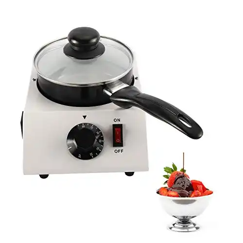 HYDDNice Chocolate Melting Pot 110V Chocolate Tempering Melting Machine Adjustable Temperature (Single Pot)