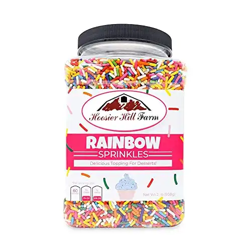 Hoosier Hill Farm Rainbow Decorating Sprinkles, 2LB (Pack of 1)