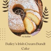 Boozy, fluffy Bailey's Irish cream bundt cake. Perfect with tea or coffee.