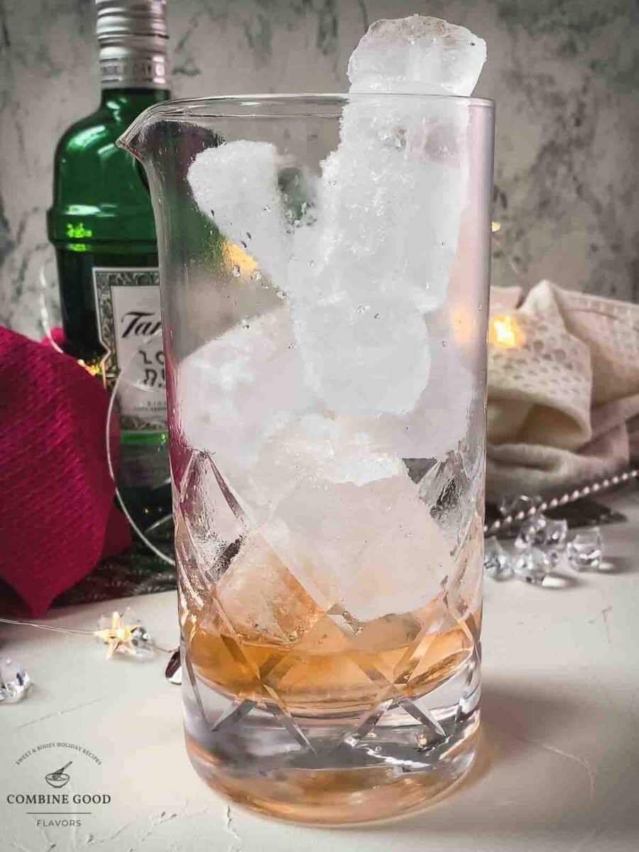 Combine gin and angostura bitters in a stirring glass with ice and stir well.