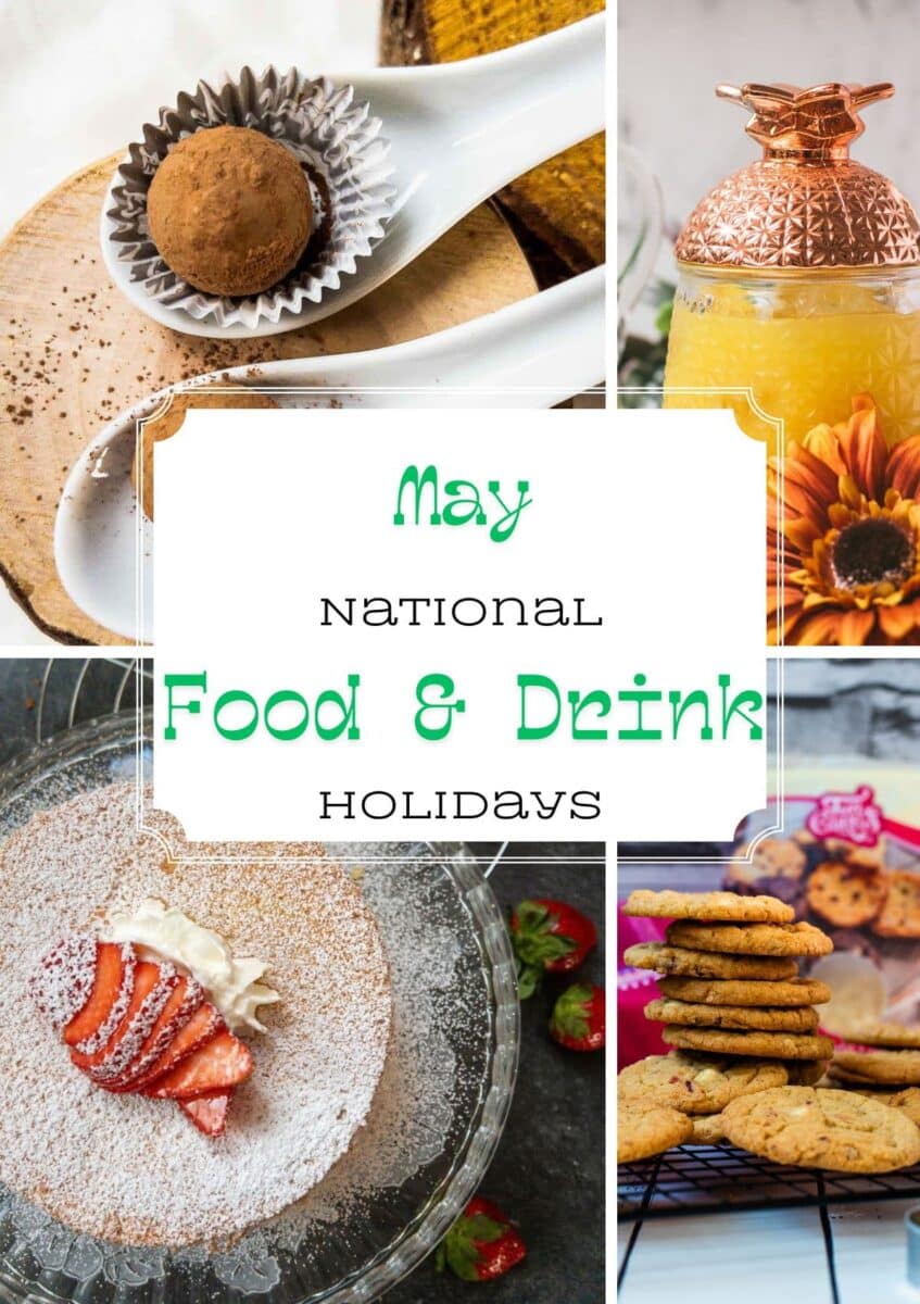 May is full of foodie fun! 🍓 From truffles and strawberries to Whiskey Day and Cocktail Day, there’s something delicious to celebrate every day!